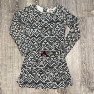 Lucky Brand Gray Dress with Chevron Pattern